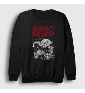 Presmono Unisex Siyah Teenage Riot Sonic Youth Sweatshirt 456000tt