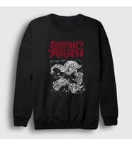 Presmono Unisex Siyah Teenage Riot Sonic Youth Sweatshirt 456000tt
