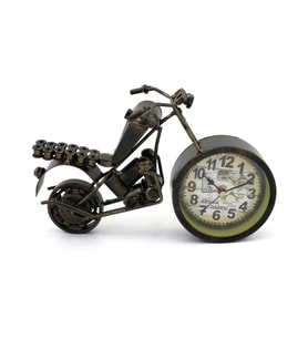 El Yapımı Metal Motosiklet Biblo Saat Model 6 (Karışık)