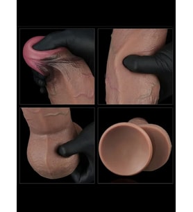 9.5'' Dual Layered Silicone Cock XXL 24.5 cm