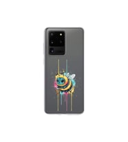 Samsung Galaxy S20 Ultra ile uyumlu Splash arı tasarımlı şeffaf silikon kılıf