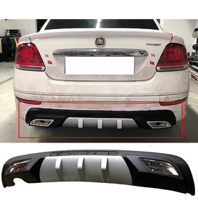 Fiat Linea Difüzör Difizör Gri + Kare Egzoz Görünüm C Tip