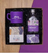 İsme Özel Nescafe Fincanı, Kahve, Kolonya, Magnet Hediye Kutusu (Model 1)