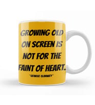 George Clooney Quotes Gift  Vintage Retro Rainbow Style Kupa Bardak Porselen