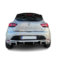 Renault Clio 4 (2012-2019) Rs Style Egzoz Görünümlü Arka Tampon Eki - Difüzör (Plastik)