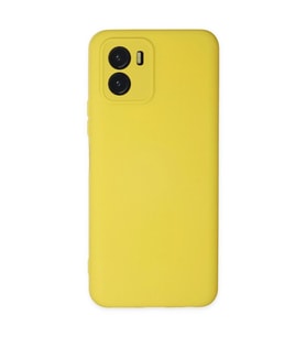Vivo Y15s Kılıf Nano İçi Kadife Silikon - Sarı