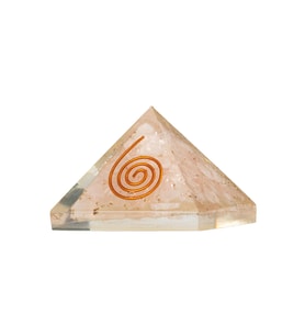 Pembe Kuvars Doğal Taş Organit Piramit - 3cm (Karışık)