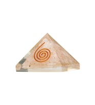 Pembe Kuvars Doğal Taş Organit Piramit - 3cm (Karışık)