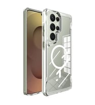Coverzone Samsung Galaxy S26 Ultra ile uyumlu K?l?f ClearSafeguard T-Max Silikon Kapak ?effaf (?effaf, Galaxy S26 Ultra Magsafe ile uyumlu)