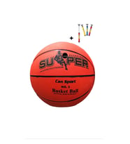 Küçük Basketbol Topu 3 Numara Şişirme Pompası Hediyeli (Kahverengi)