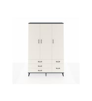 Arges Gardrop 5 Raflı 5 Çekmeceli Tek Askılı 132x30x195 Antrasit-Aytaşı