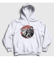 Presmono Unisex Beyaz Team Anime Demon Slayer Kimetsu No Yaiba Kapüşonlu Sweatshirt 309097tt