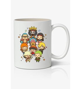 One Piece Karakterler Luffy Temalı Beyaz Kupa Bardak Sevgiliye Arkadaşa Hediye