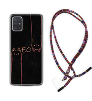 Samsung a71 A72 A73 A7 A9 2018 C7 C9 Kılıf Boyun Asklı Rasta Silikon Meow 1657