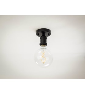 RİOLİGHT RETRO TEKLİ METAL PLOFONYER AVİZE (Siyah)