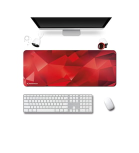 SonicTouch Klavye Mousepad 40x90cm Dikişsiz Pürüzsüz Su Geçirmez Kaymaz Kızıl Prizma