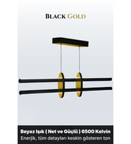 Halo Gold Lineer LED Sarkıt Avize – Kumandalı Dim Edilebilir – Yukarı & Aşağı Işık