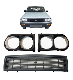 RENAULT 12 TOROS FAR ÇERÇEVELERİ + ÖN PANJUR SET HALİNDE 3 PARÇA