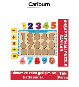 Özel Üretim Eğitici Öğretici Zeka Geliştirici Çocuk Ebeveyn Sayılar Ahşap Tutmalı Puzzle