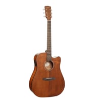 Cort EARTH60MCEOP Masif Maun Kapaklı Elektro Akustik Gitar (Orta Seviye)  Kesik Kasa (Cutaway), Dahili Preamp ve Open Pore Doğal Mat Bitiş