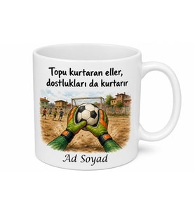 Mahalle Maçında Kaleci Olanlara Top Kurtaran Mahalle Kahramanı Kupa Bardak Hediye