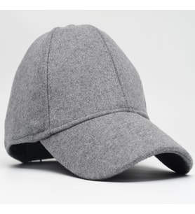 Unisex Gri Kaşe Kumaş Kışlık Kep Şapka