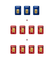 Nadir Gold 24 Ayar 15,5 Gram Külçe Altın (3 Adet 2,5 Gram Külçe Altın + 8 Adet 1 Gram Külçe Altın )
