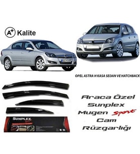 Opel Astra H Cam Rüzgarlığı Mugen Tip Sunplex 2004-2013