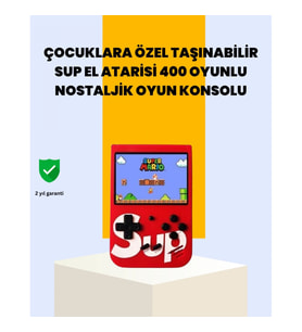 Mey İthalat® 400 Oyunlu Taşınabilir Retro El Konsolu
