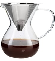 Jumbo, Glory Cam Kahve Demleme Çelik Süzgeçli 850 Ml, Tek Ebat, Çok Renkli