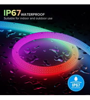 5V 5 Metre Usb Kitli IP67 IC-RGB Halat Işık Pixel Neon Şerit Led Bluetoothlu ve Uzaktan Kumandalı