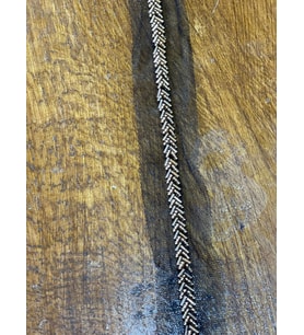0.5 CM EN ÇELİK BONCUK İŞLEMELİ ŞERİT BORDÜR APLİKE ARMA DİKİŞ HOBİ AKSESUARI (1 METRE )