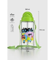 Renga Migo Kral Şakir Desenli 500 ml Askılı Pipetli Tritan Çocuk Matara 222027 Pembe (Yeşil)