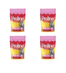 Pro Line Renkli Taneli Tavuklu Yetişkin Kedi Maması 400 Gr X 4 Adet (Kahverengi)