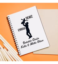 Babalar Günü Tasarımlı Defter Kişiye Özel
