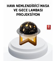 USB Mini Ha Nemlendirici ve Projeksiyon Lamba – Taşınabilir, Sessiz, Dekoratif Aromaterapi Cihazı