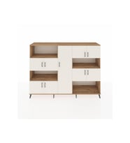 Hyperion Dolap 10 Raflı 9 Kapaklı 220x44x163 Çam-Aytaşı/Çam