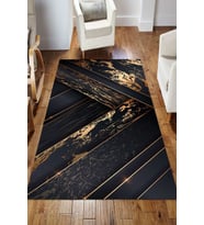 Dijital Kaymaz Taban Yıkanabilir Salon Halısı Mutfak Halısı Koridor Halısı Yolluk ND-HS-275 (Çok Renkli)