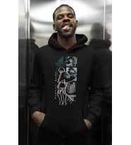 Eren Yeager Attack On Titan Baskılı Unisex Oversize Anime Karakter Hoodie