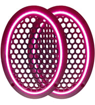 Neon Işıklı (6x9) İnç Kaliteli Plastik Hoparlör Ve Midrange Kapağı - 2 Adet - Pembe