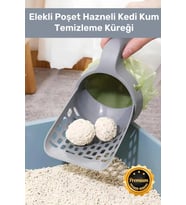 Özel Üretim Pratik A Kalite Elekli Poşet Hazneli Kaka Poşeti Hediyeli Kedi Kum Temizleme Küreği