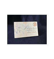 Antiye 1918 yılından Almanya Germania 7 1/2 Pfennig kendinden Pullu Post kartı postadan geçmiş