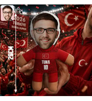 BK Gift Kişiye Özel Türkiye Taraftar Temalı 2026 Dünya Kupası Tasarımlı Bebek Yastık -1, Tek Yürek Milli Takım Ruhu