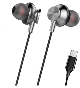 H341 Type-C Stereo Kulak İçi Kablolu Kulaklık Siyah