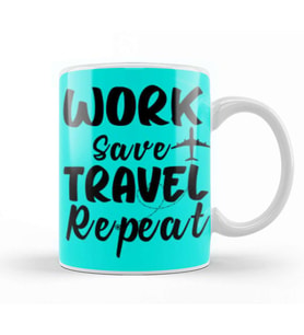 funny Travel gift design lover Trippin Wanderlust Journey Adventurer Vacation Kupa Bardak Porselen