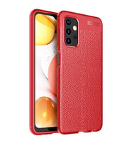 Samsung Galaxy A32 Deri Görünümlü Silikon Kırmızı