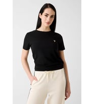Guess Colette Kadın Siyah Aktif Oversize Fit T-Shirt V4YI09J1314-JBLK