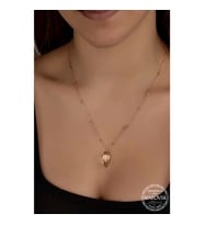 Swarovski Crystal Taşlı Rose Top Zincir Gümüş Kadın Kolye