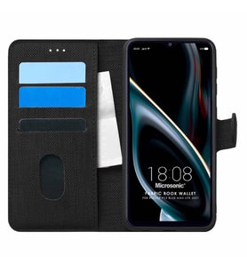 Microsonic Reeder P13 Blue Max 2021 128 GB Kılıf Fabric Book Wallet Siyah