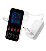 Spovan Impro Led Ekranlı 8 Port USB Type C Apple Samsung Uyumlu Şarj İstasyonu Cihazı